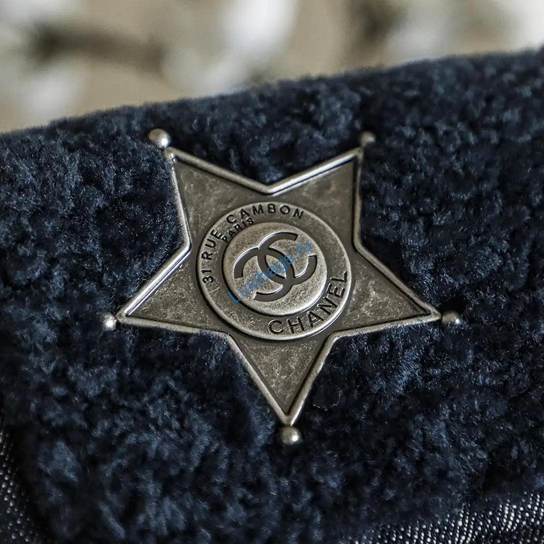 chanel vintage large mini flap dallas exclusive badge shearling navy blue 5 Chanel Vintage Large Mini Flap Dallas Exclusive Badge Shearling Navy Blue | chanel vintage large mini flap dallas exclusive badge shearling navy blue 6