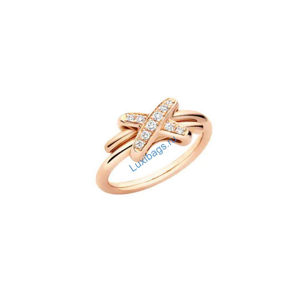 Chaumet Jeux de Liens ring  081239 rose gold diamonds