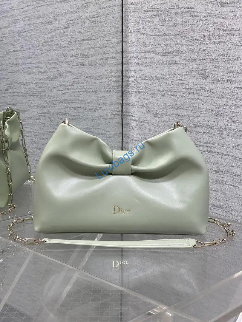 Dior Small Dior Bow Bag Lambskin M0715 Light Green