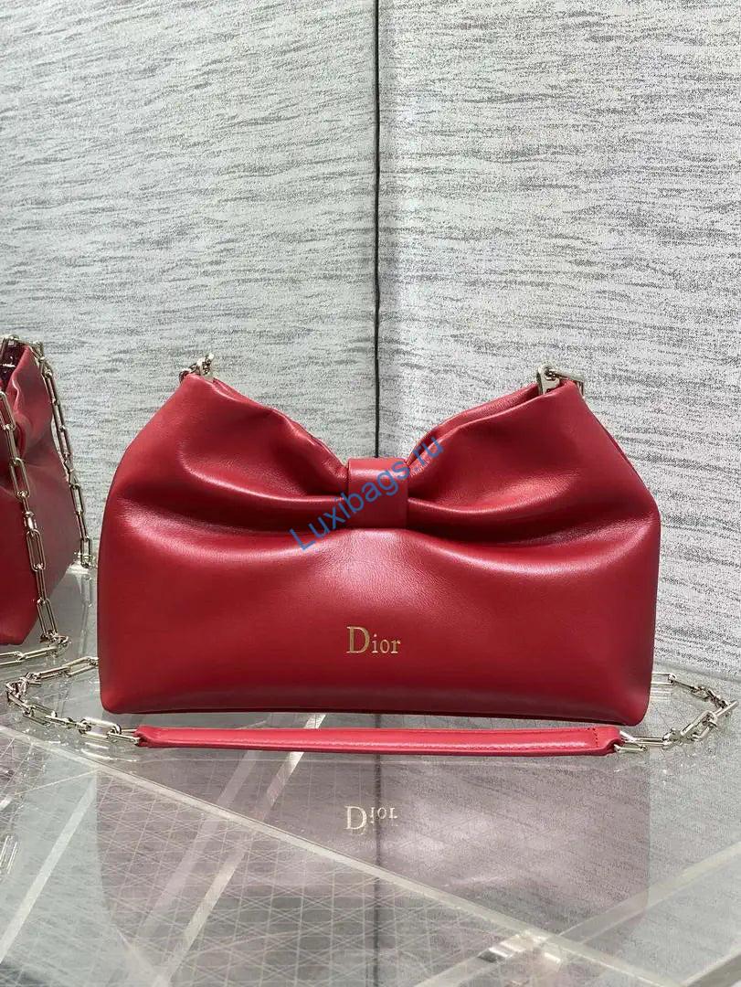 Dior Small Dior Bow Bag Lambskin M0715 Red