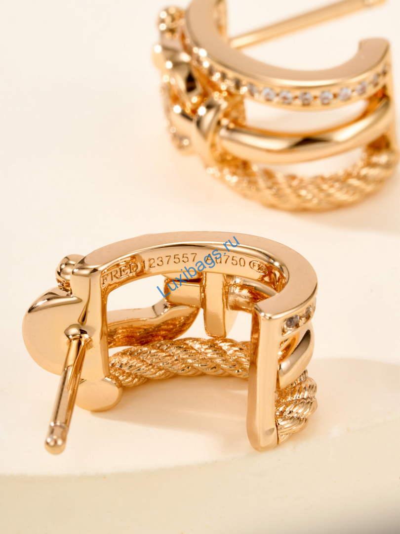 Fred Force 10 Rise earrings 8B0341 Small model Rose gold 2511121 | fred force 10 rise earrings 8b0341 small model rose gold 2511121 5