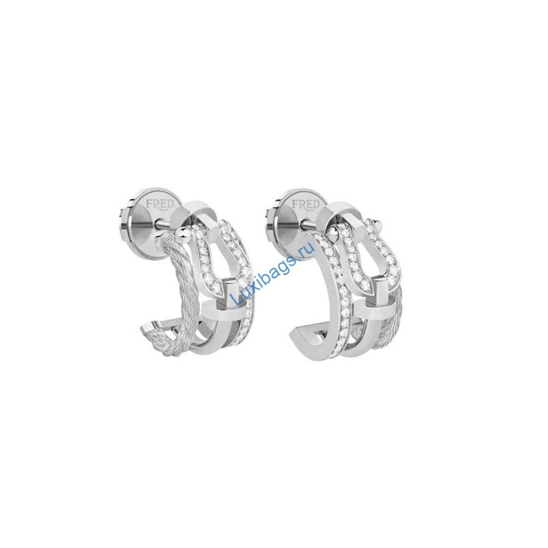 Fred Force 10 Rise earrings 8B0342 Small model White gold 2511122 | fred force 10 rise earrings 8b0342 small model white gold 2511122 3