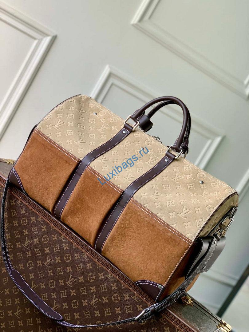 Louis Vuitton LV M26127 Keepall Bandoulière 50 Bag Tan | louis vuitton lv m26127 keepall bandouliere 50 bag tan 3 e783754f bb1f 4669 9a26 5d2f2cc40a00