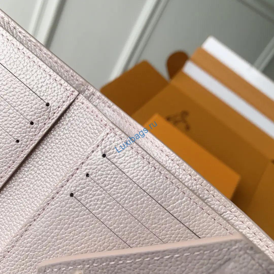 Louis Vuitton LV M26522 Victorine Wallet Pearl powder Monogram Empreinte | louis vuitton lv m26522 victorine wallet pearl powder 07