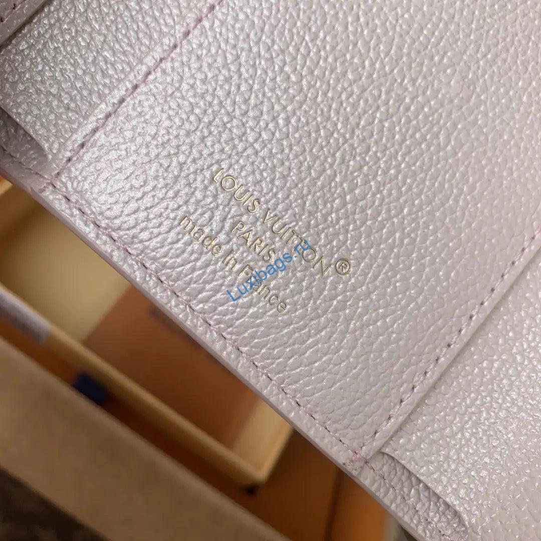 Louis Vuitton LV M26522 Victorine Wallet Pearl powder Monogram Empreinte | louis vuitton lv m26522 victorine wallet pearl powder 08