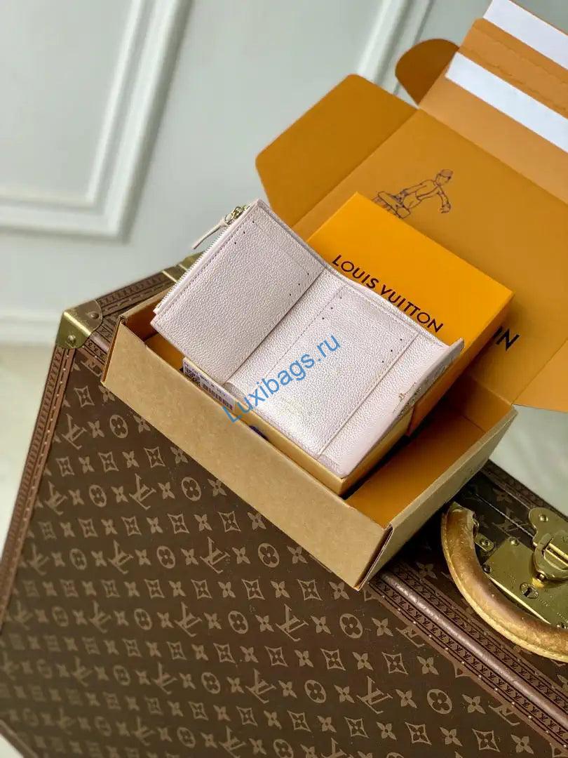 Louis Vuitton LV M26522 Victorine Wallet Pearl powder Monogram Empreinte | louis vuitton lv m26522 victorine wallet pearl powder 09