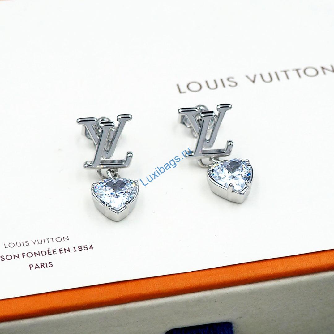 Louis Vuitton M02385 LV Iconic Heart Earrings silver | louis vuitton m02385 lv iconic heart earrings silver 2
