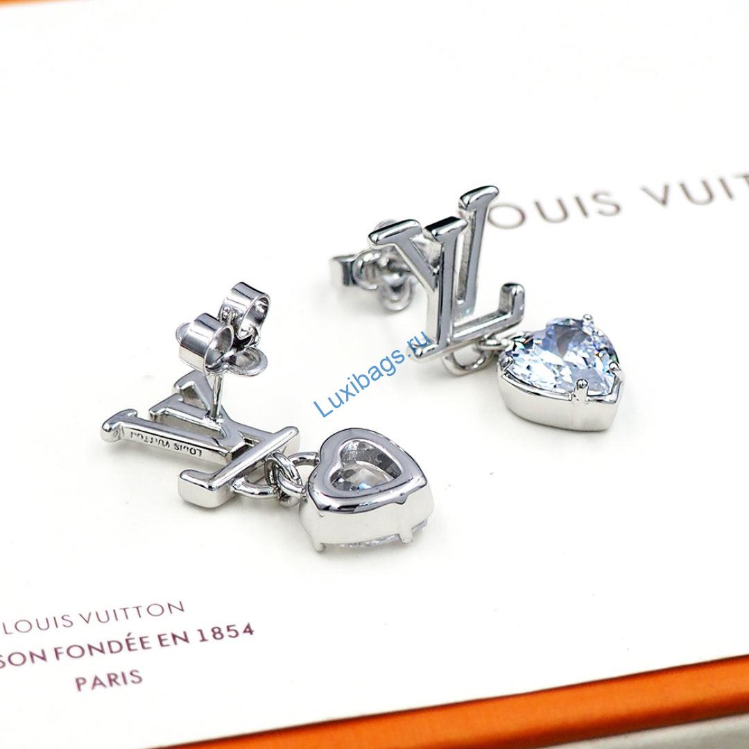 Louis Vuitton M02385 LV Iconic Heart Earrings silver | louis vuitton m02385 lv iconic heart earrings silver 4