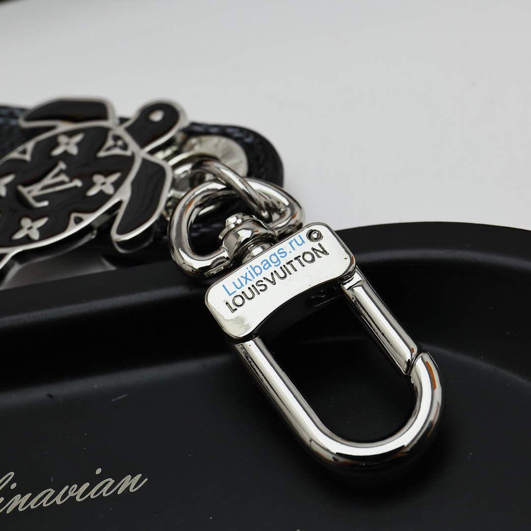 Louis Vuitton M02564 Dragonne Tab Key Holder and Bag Charm black | louis vuitton m02564 dragonne tab key holder and bag charm black 6