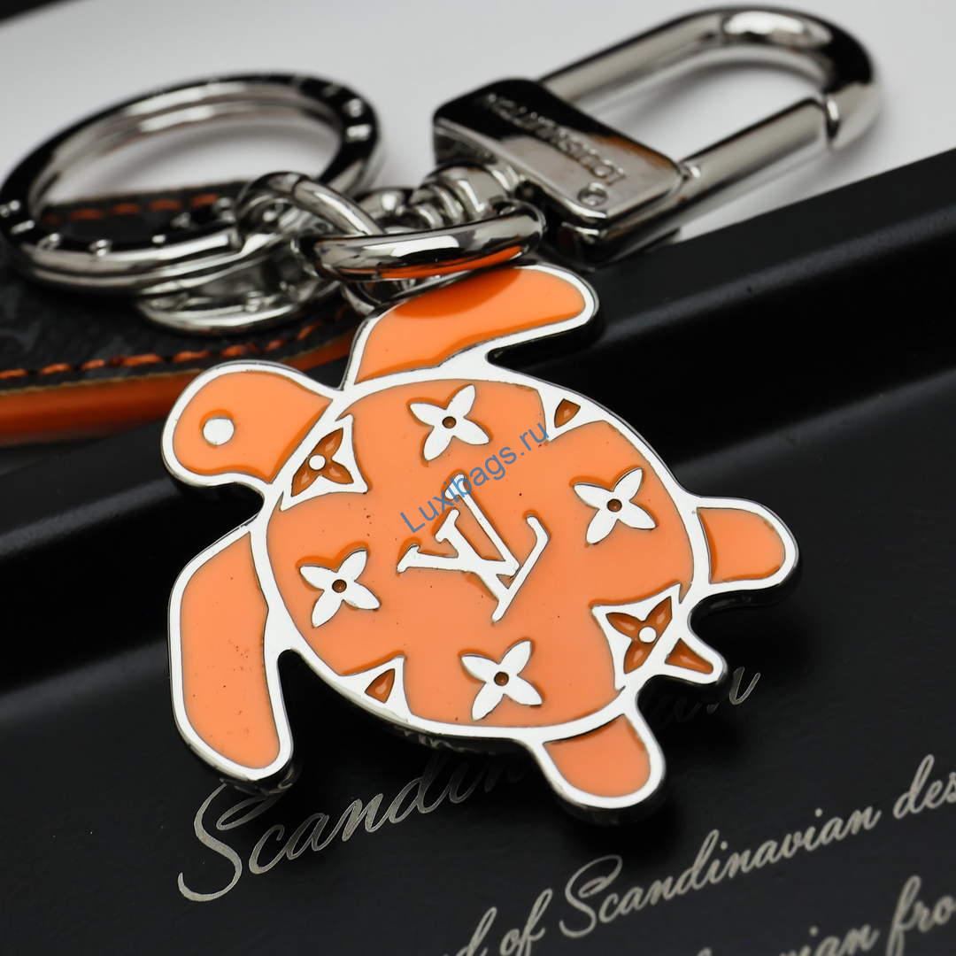 Louis Vuitton M02564 Dragonne Tab Key Holder and Bag Charm orange | louis vuitton m02564 dragonne tab key holder and bag charm orange 4