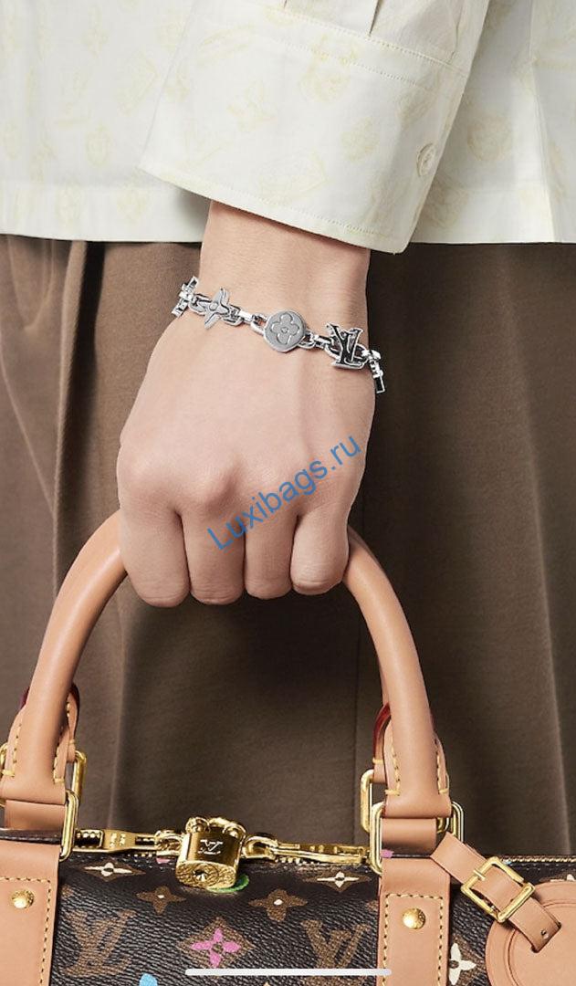 Louis Vuitton M1596L Monogram Craggy Bracelet Silver | louis vuitton m1596l monogram craggy bracelet silver 2