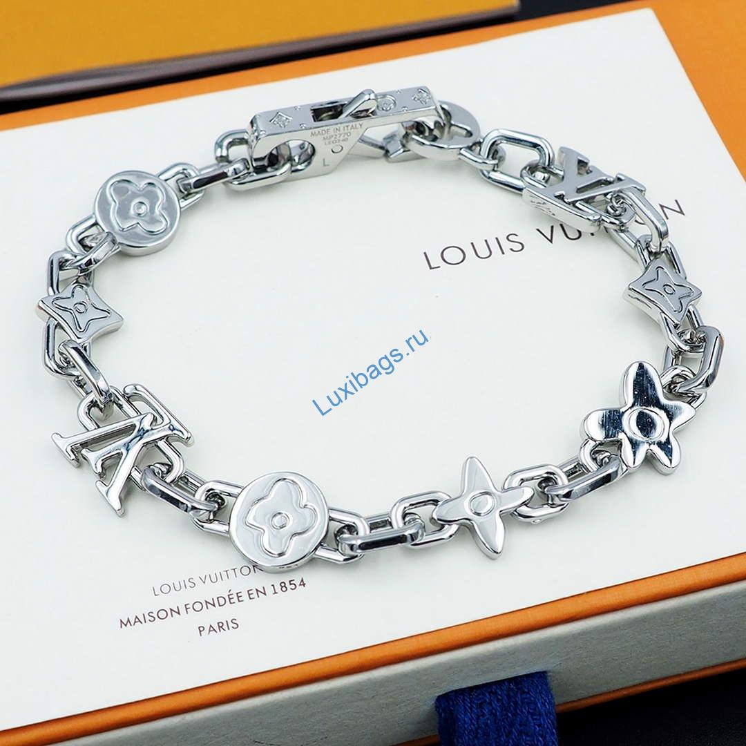 Louis Vuitton M1596L Monogram Craggy Bracelet Silver | louis vuitton m1596l monogram craggy bracelet silver 3