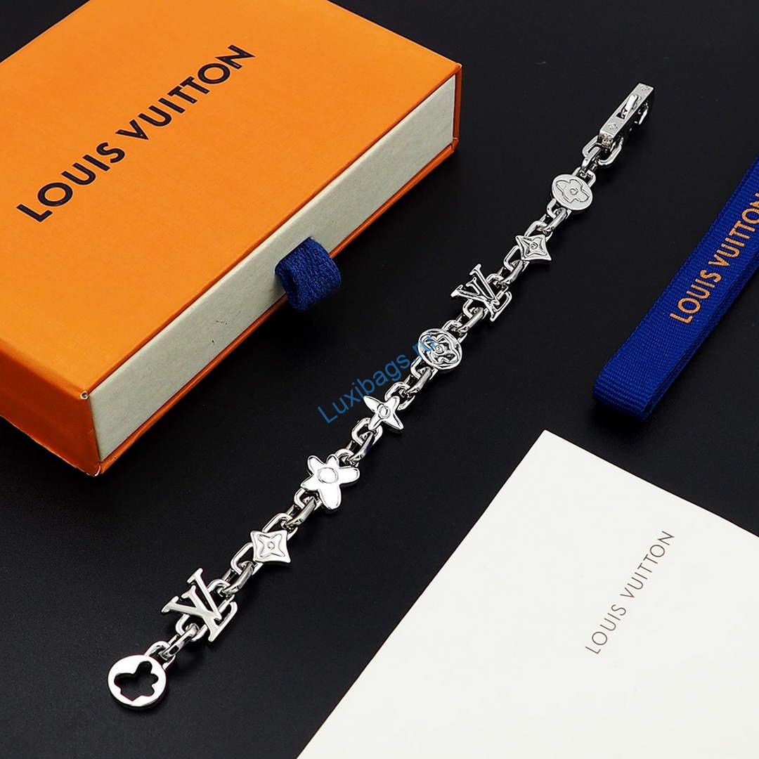 Louis Vuitton M1596L Monogram Craggy Bracelet Silver | louis vuitton m1596l monogram craggy bracelet silver 4