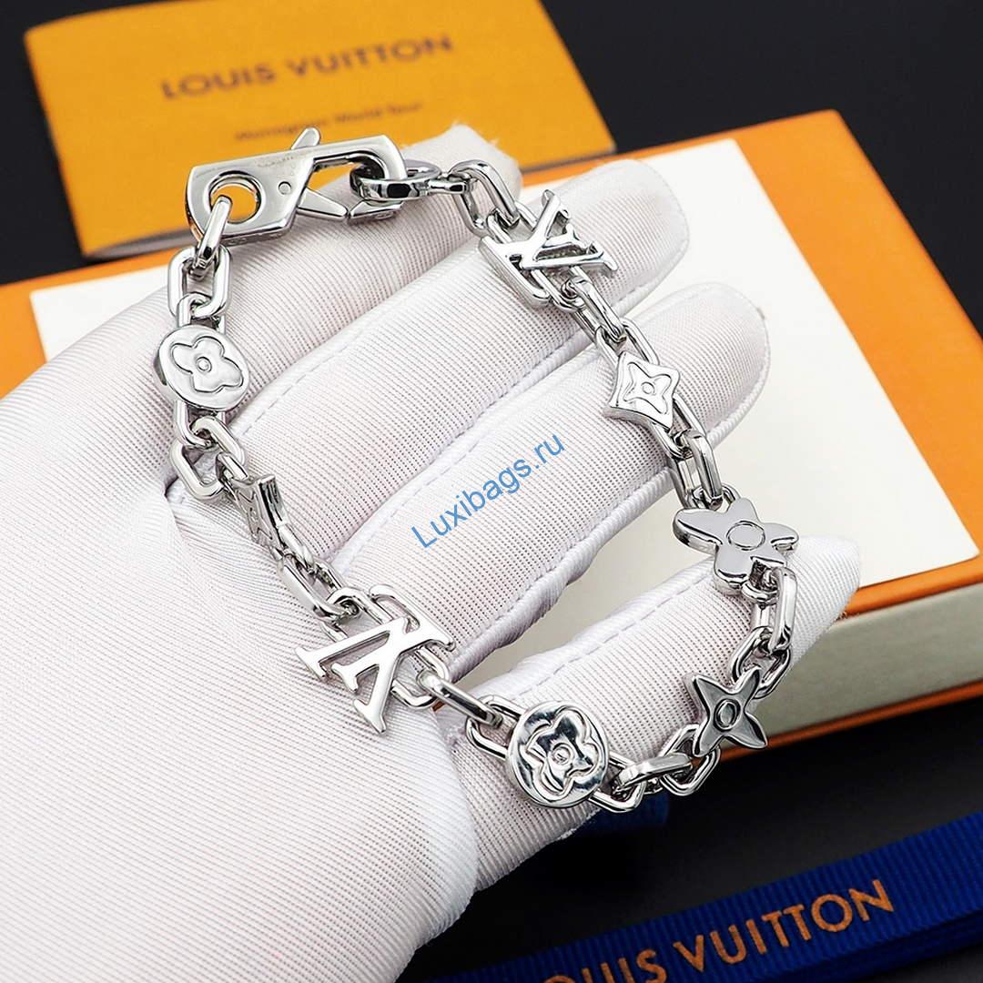 Louis Vuitton M1596L Monogram Craggy Bracelet Silver | louis vuitton m1596l monogram craggy bracelet silver 5
