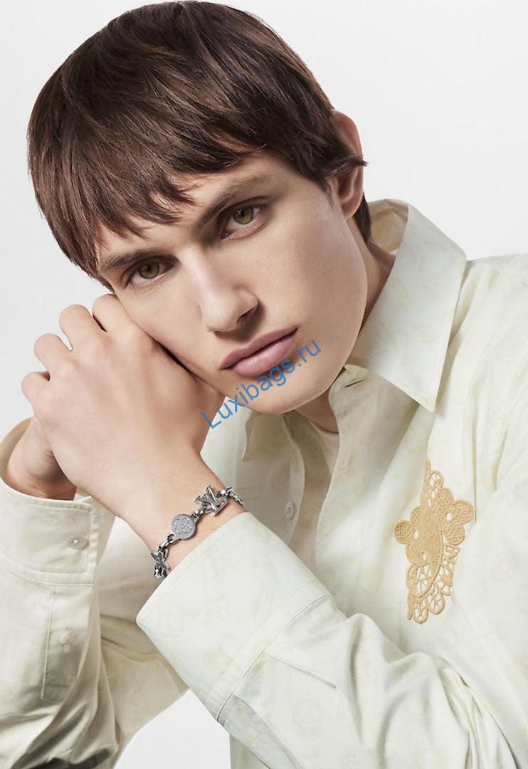 Louis Vuitton M1596L Monogram Craggy Bracelet Silver | louis vuitton m1596l monogram craggy bracelet silver 7