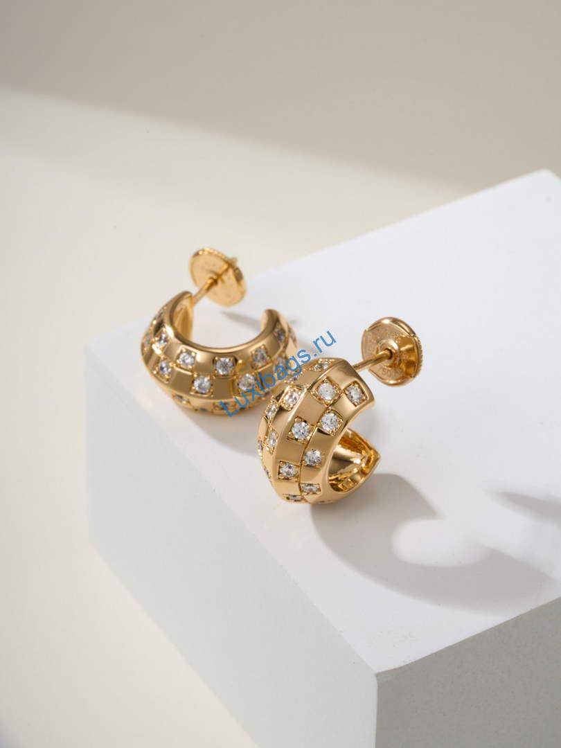 Louis Vuitton Q16521 le damier de louis vuitton earrings rose gold and diamonds | louis vuitton q16521 le damier de louis vuitton earrings rose gold and diamonds 3