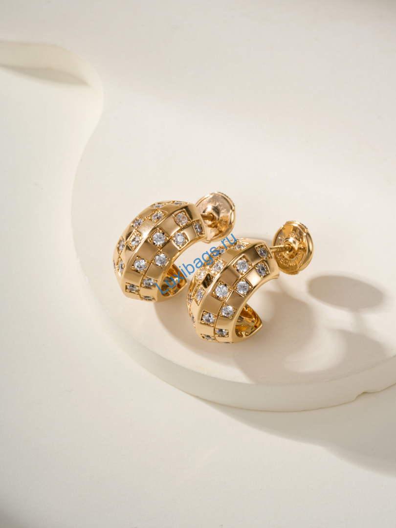 Louis Vuitton Q16521 le damier de louis vuitton earrings rose gold and diamonds | louis vuitton q16521 le damier de louis vuitton earrings rose gold and diamonds 4