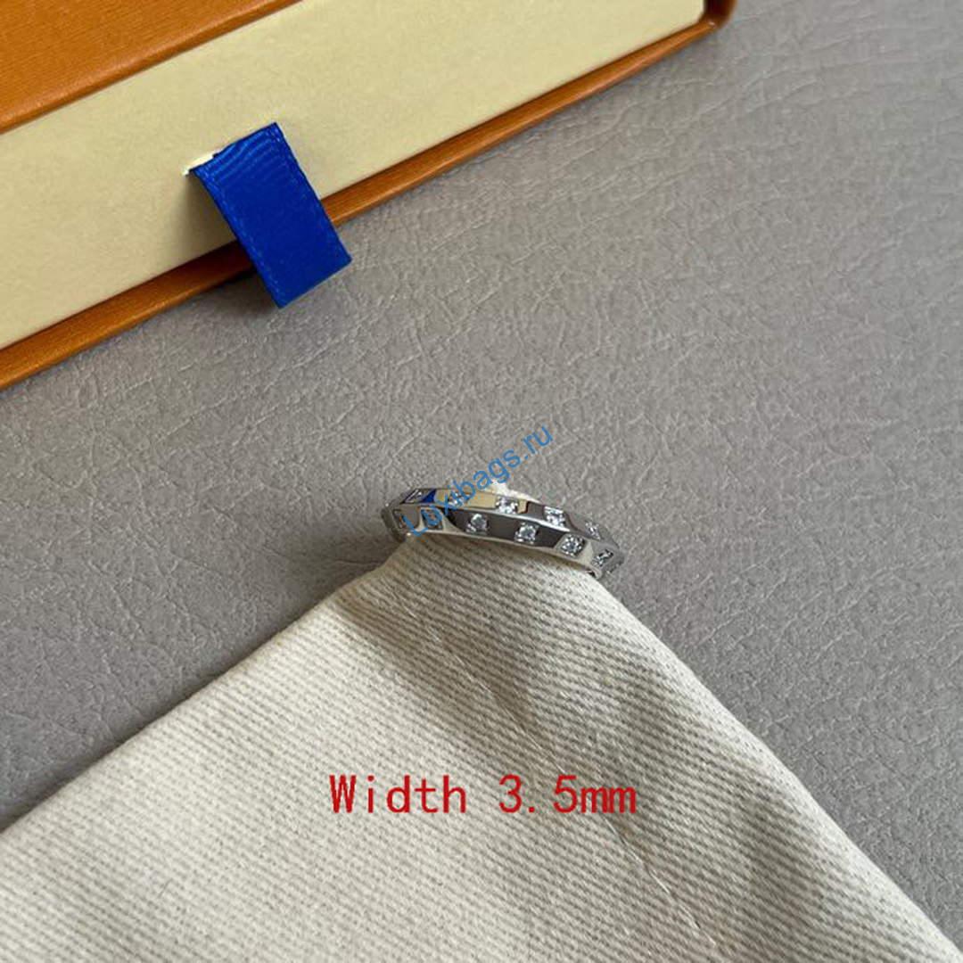 Louis Vuitton Q9Y55F Le Damier de Louis Vuitton Small Ring White Gold and Diamonds | louis vuitton q9y55f le damier de louis vuitton small ring white gold and diamonds 10