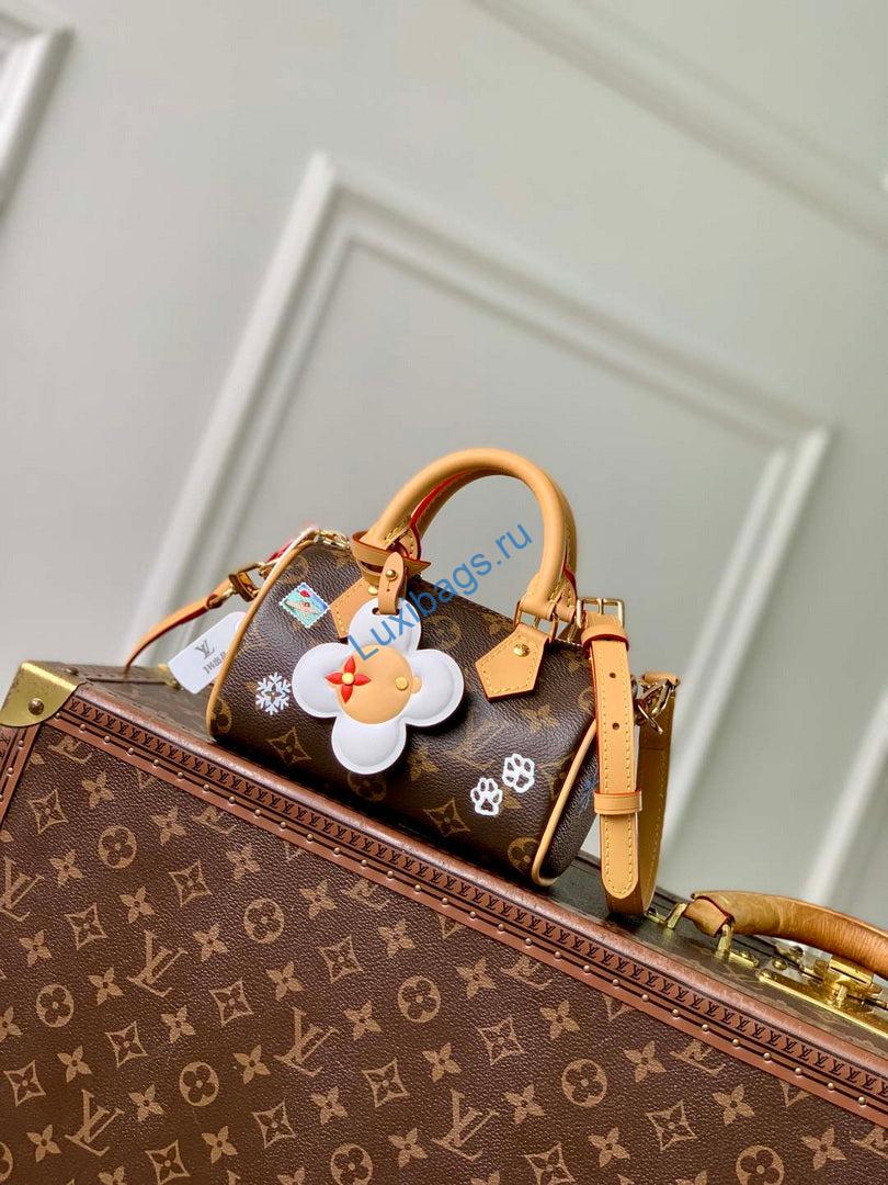 LV M15330 Louis Vuitton Nano Speedy Bag Monogram Snowy Pearl
