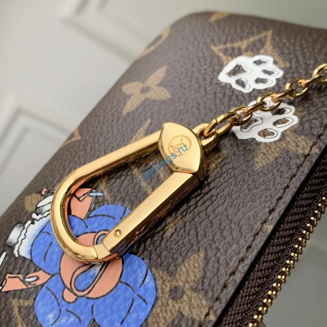 LV M15341 Louis Vuitton Key Pouch Monogram Blue Frost | lv m15341 louis vuitton key pouch monogram blue frost 04
