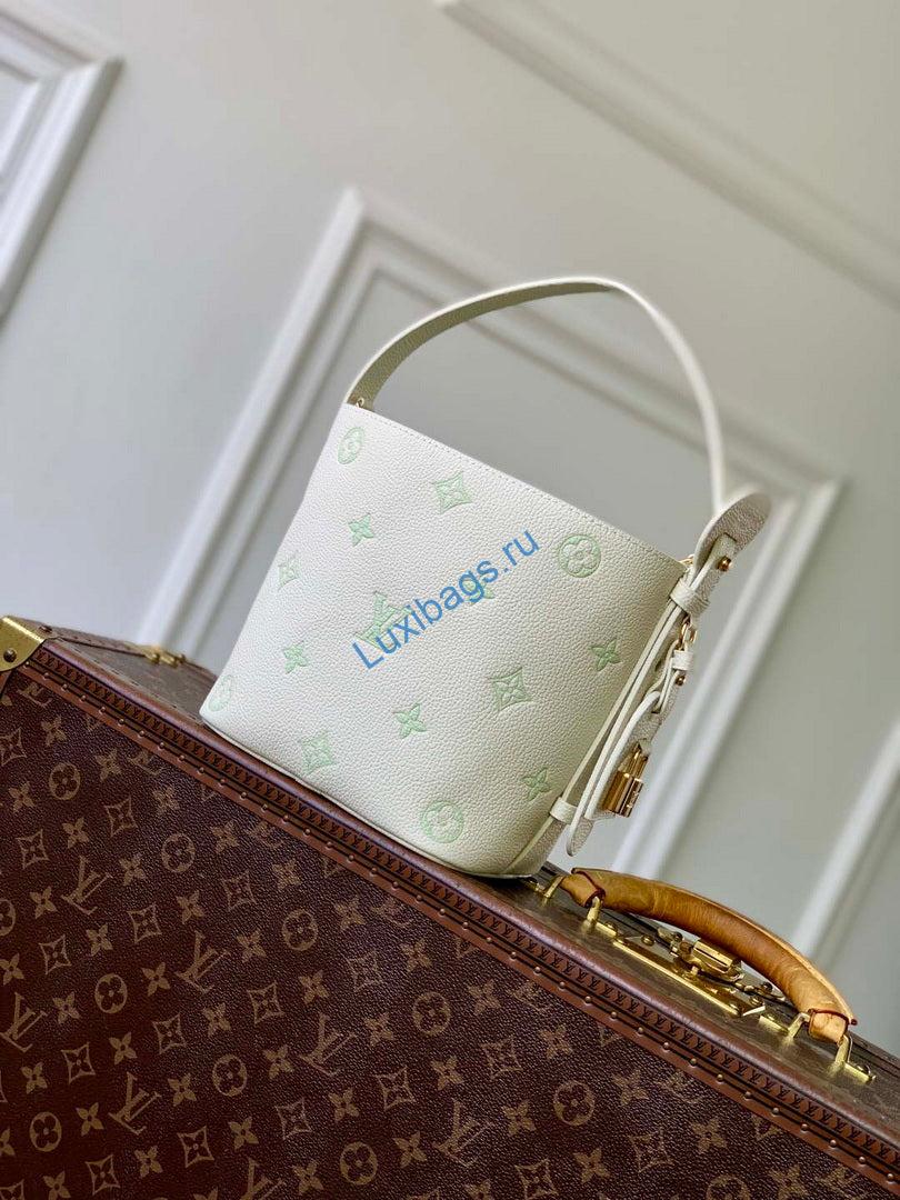 LV M27570 Louis Vuitton All In BB Bag Milky White/Green | lv m27570 louis vuitton all in bb bag milky white green 3