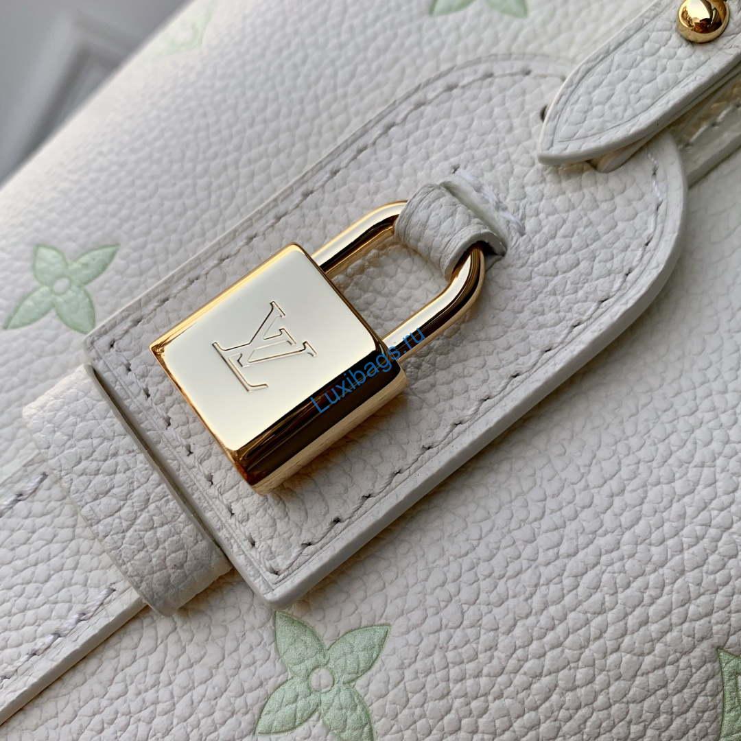 LV M27570 Louis Vuitton All In BB Bag Milky White/Green | lv m27570 louis vuitton all in bb bag milky white green 5