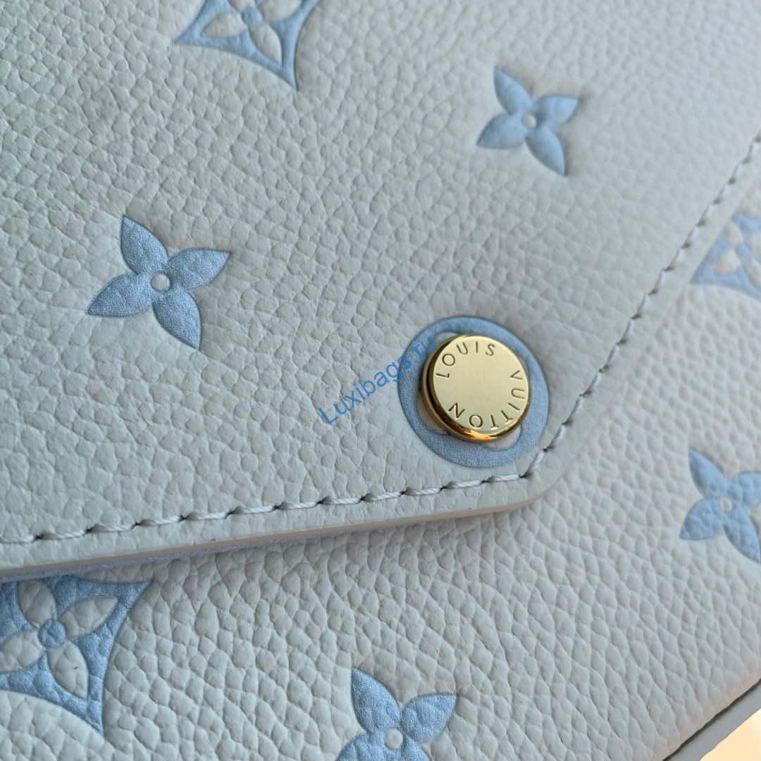 LV M28127 Louis Vuitton Pochette Félicie Bag Milky White/Blue | lv m28127 louis vuitton pochette felicie bag milky white blue 5
