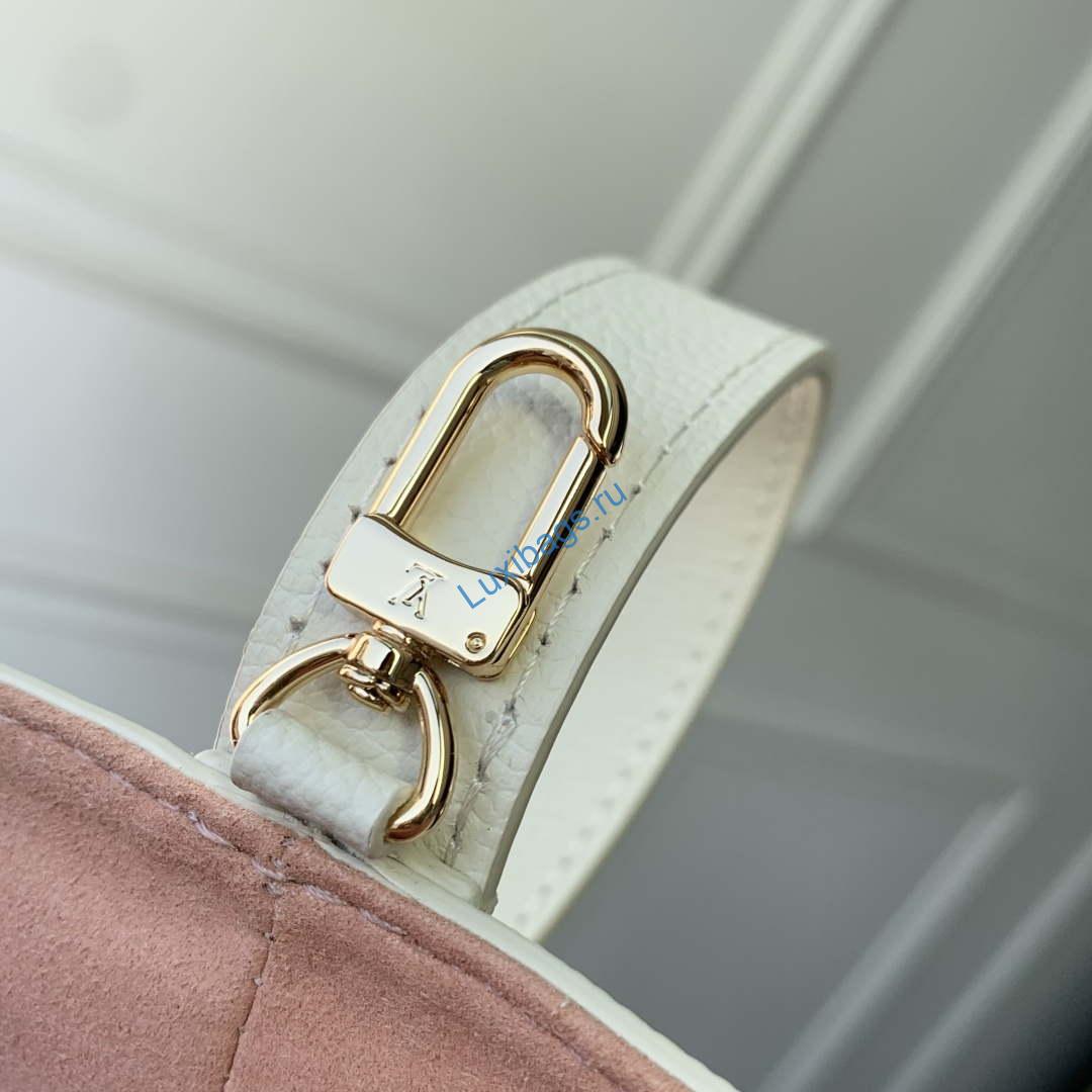LV M28315 Louis Vuitton All In BB Bag Milky White/Peach | lv m28315 louis vuitton all in bb bag milky white peach 7