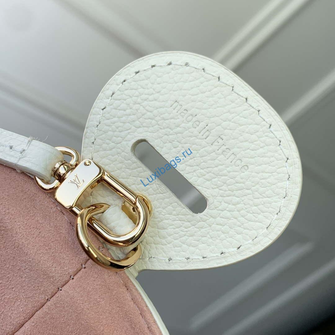lv m28315 louis vuitton all in bb bag milky white/peach 7 LV M28315 Louis Vuitton All In BB Bag Milky White/Peach | lv m28315 louis vuitton all in bb bag milky white peach 8