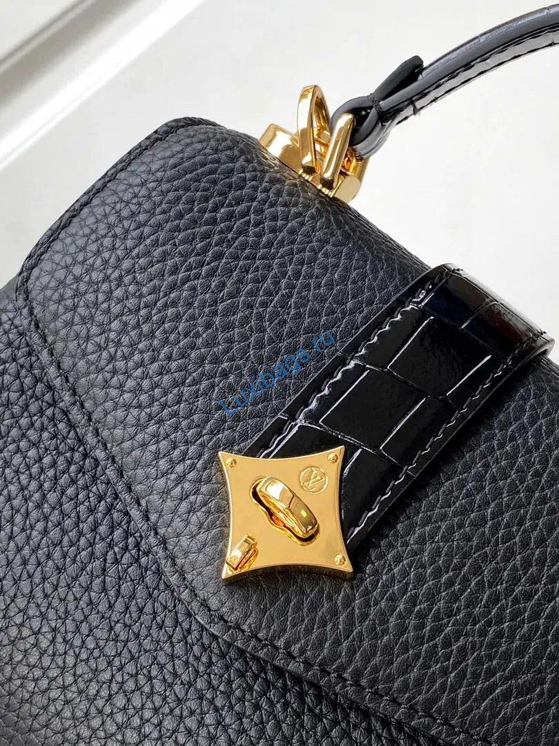 LV M86012 Louis Vuitton Leather Rose Des Vents Mini Black | lv m87106 louis vuitton leather rose des vents mini 23