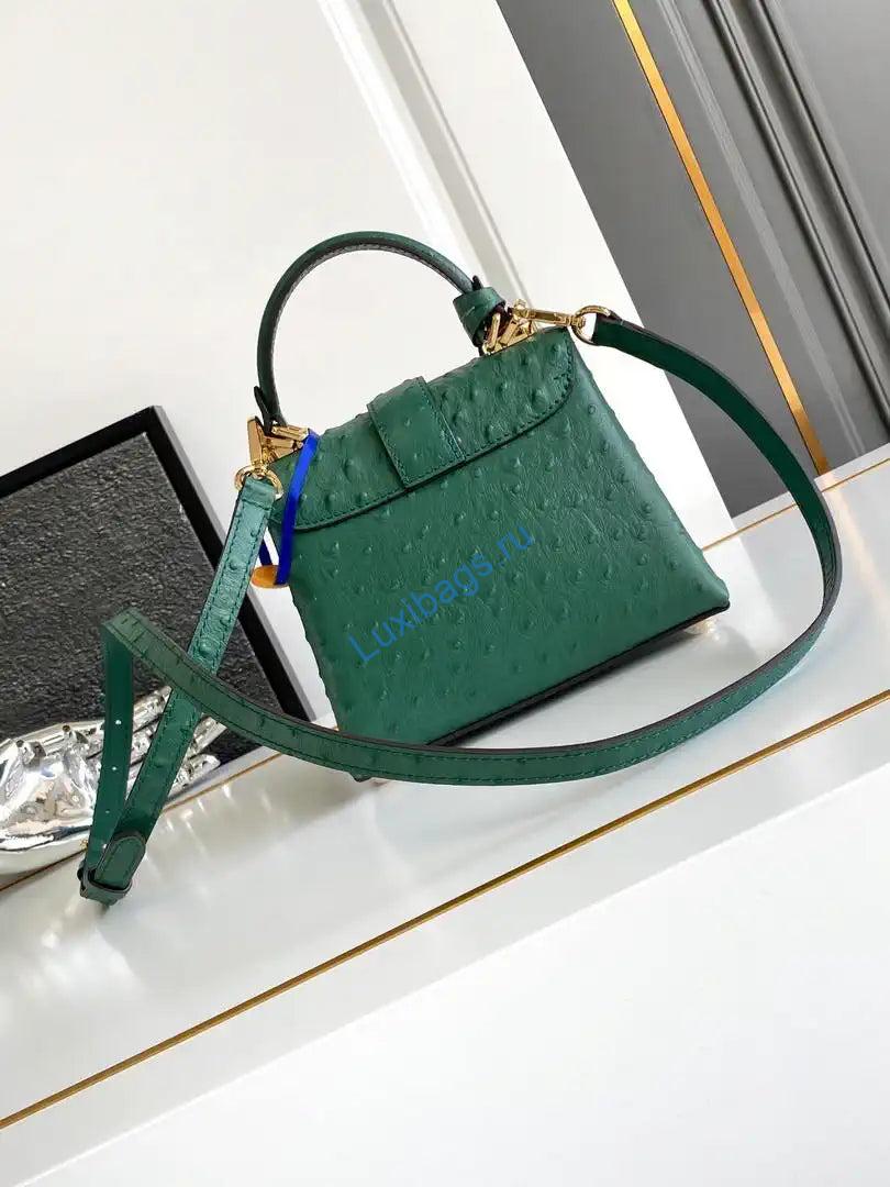 lv m87106 louis vuitton ostrich rose des vents mini green 2 LV M87106 Louis Vuitton Ostrich Rose Des Vents Mini Green | lv m87106 louis vuitton ostrich rose des vents mini purple 30