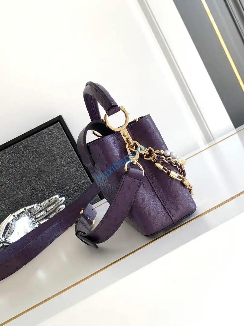 lv m87312 louis vuitton ostrich capucines mini purple 1 LV M87312 Louis Vuitton Ostrich Capucines Mini Purple | lv m87312 louis vuitton ostrich capucines mini 02
