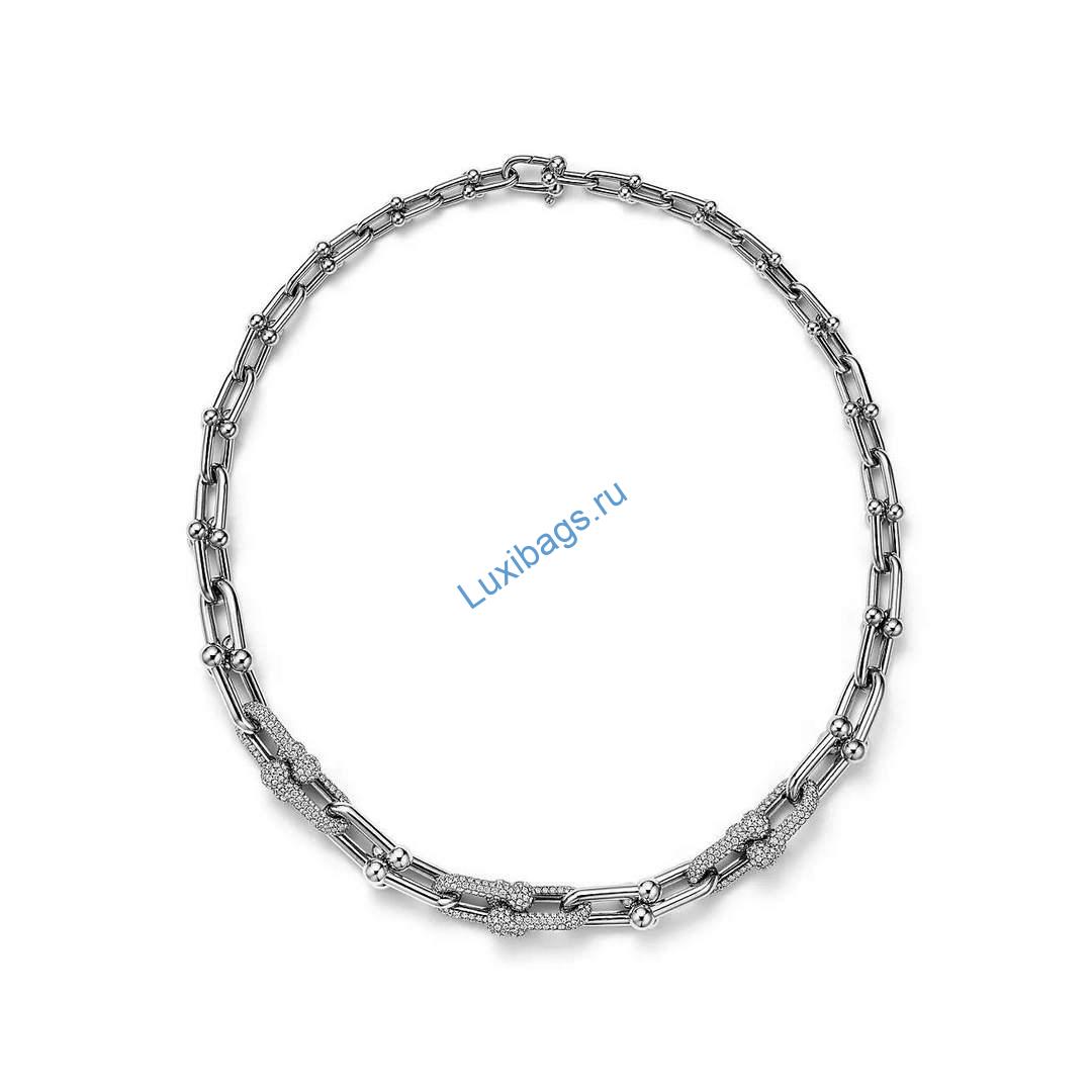 Tiffany HardWear Graduated Clasp Necklace White gold gold with diamonds 70353059 | tiffany hardwear graduated clasp necklace white gold gold with diamonds 70353059 1