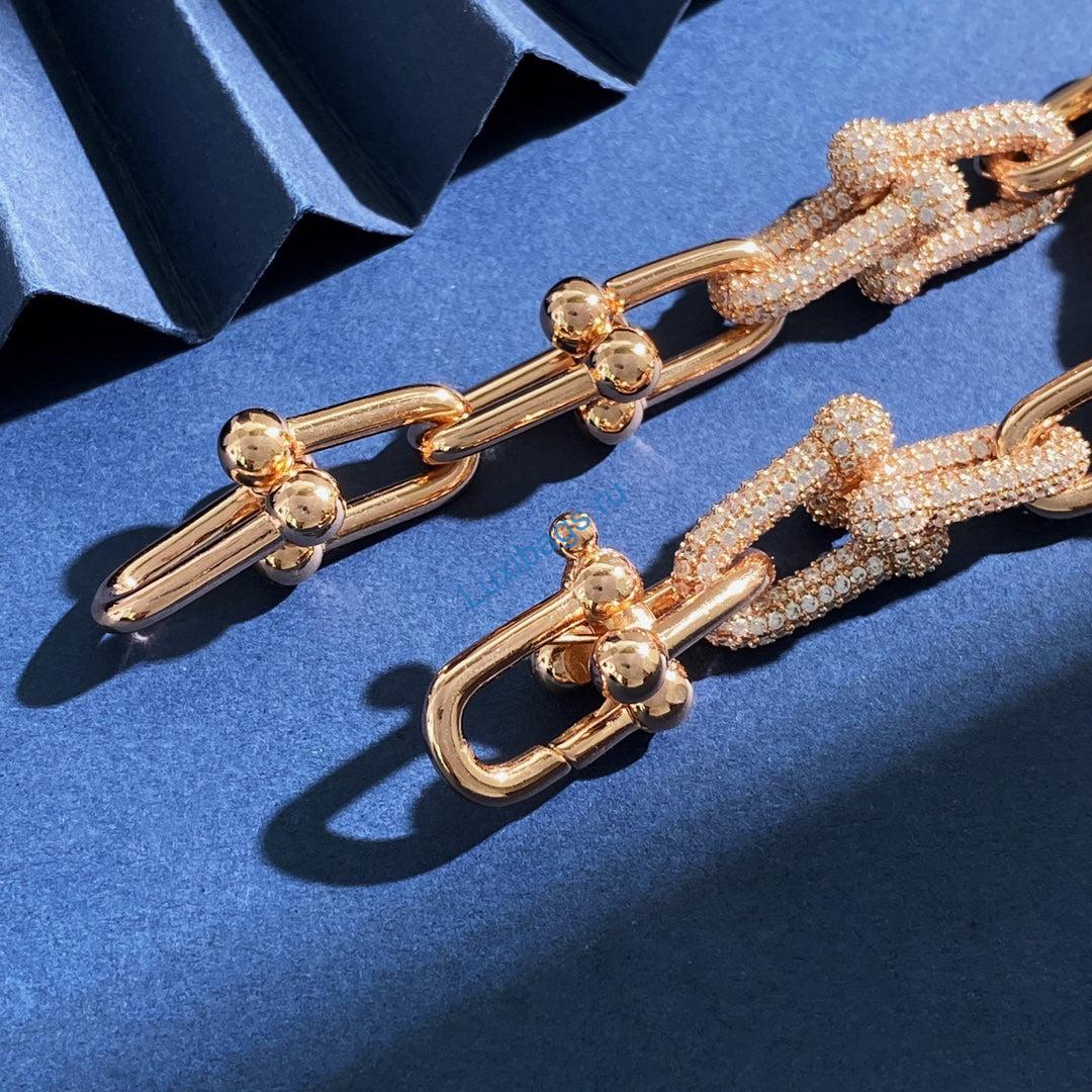 Tiffany HardWear Large Buckle Bracelet Rose gold pavé diamonds 70751054 | tiffany hardwear large buckle bracelet rose gold pave diamonds 70751054 2