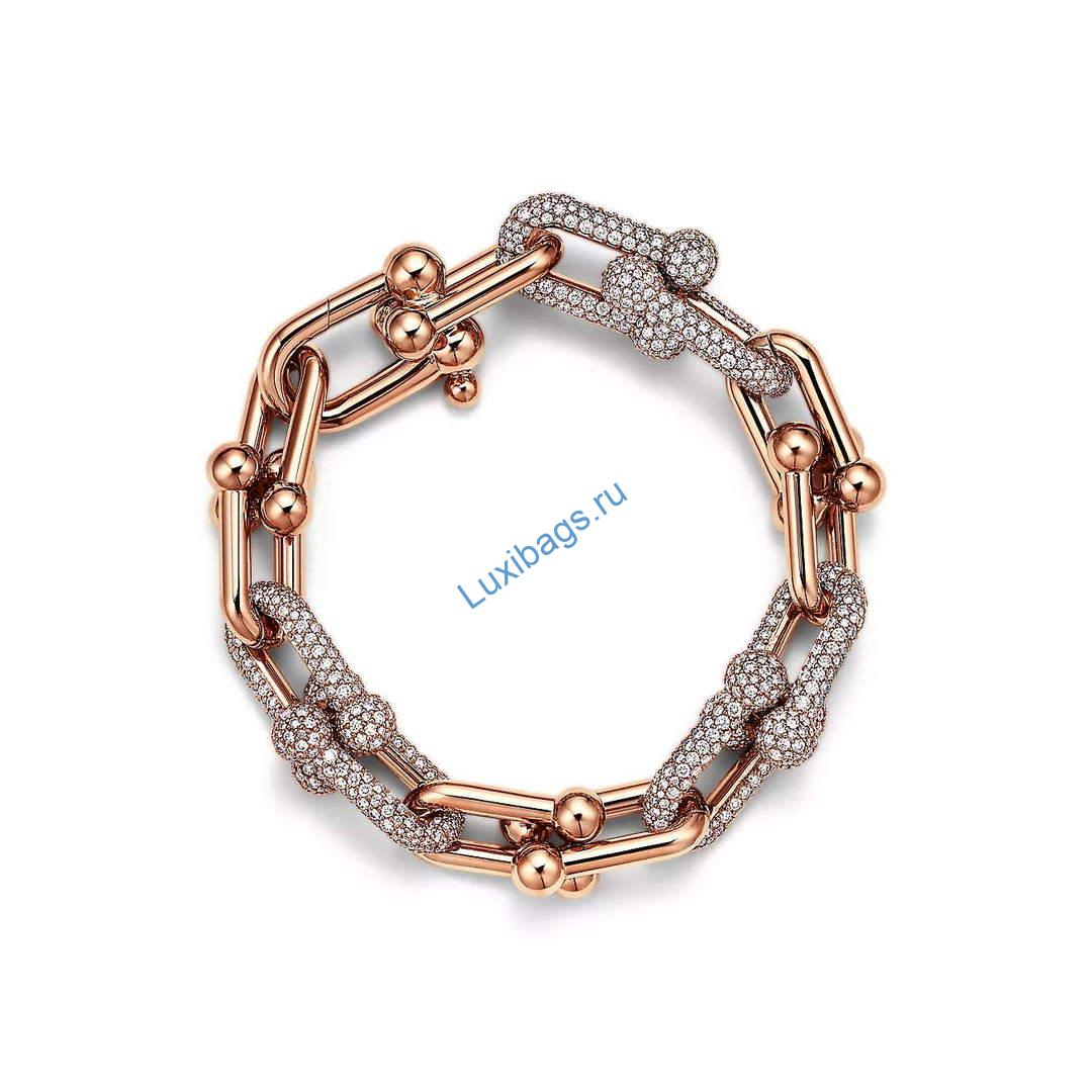 Tiffany HardWear Large Buckle Bracelet Rose gold pavé diamonds 70751054 | tiffany hardwear large buckle bracelet rose gold pave diamonds 70751054 3