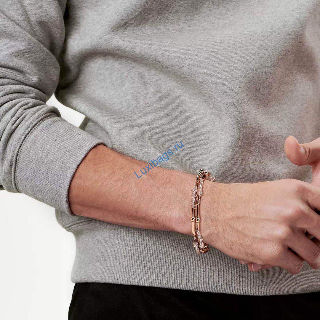 Tiffany HardWear Large Buckle Bracelet Rose gold pavé diamonds 70751054 | tiffany hardwear large buckle bracelet rose gold pave diamonds 70751054 4