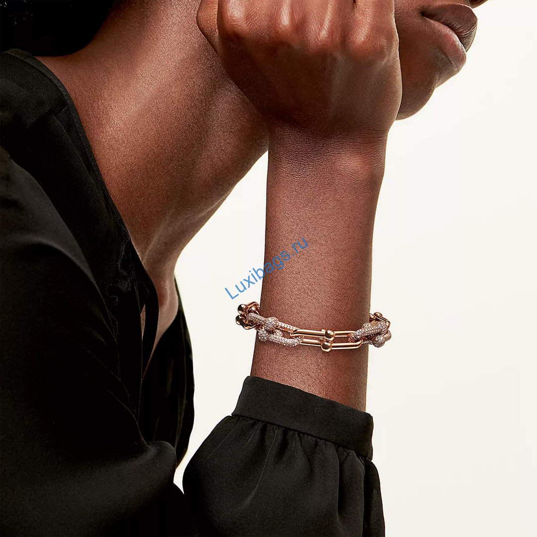 Tiffany HardWear Large Buckle Bracelet Rose gold pavé diamonds 70751054 | tiffany hardwear large buckle bracelet rose gold pave diamonds 70751054 5