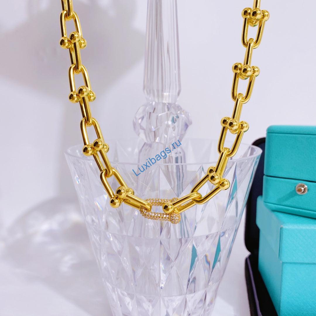 Tiffany HardWear Large Buckle Necklace Yellow gold and diamonds | tiffany hardwear large buckle necklace yellow gold and diamonds 2