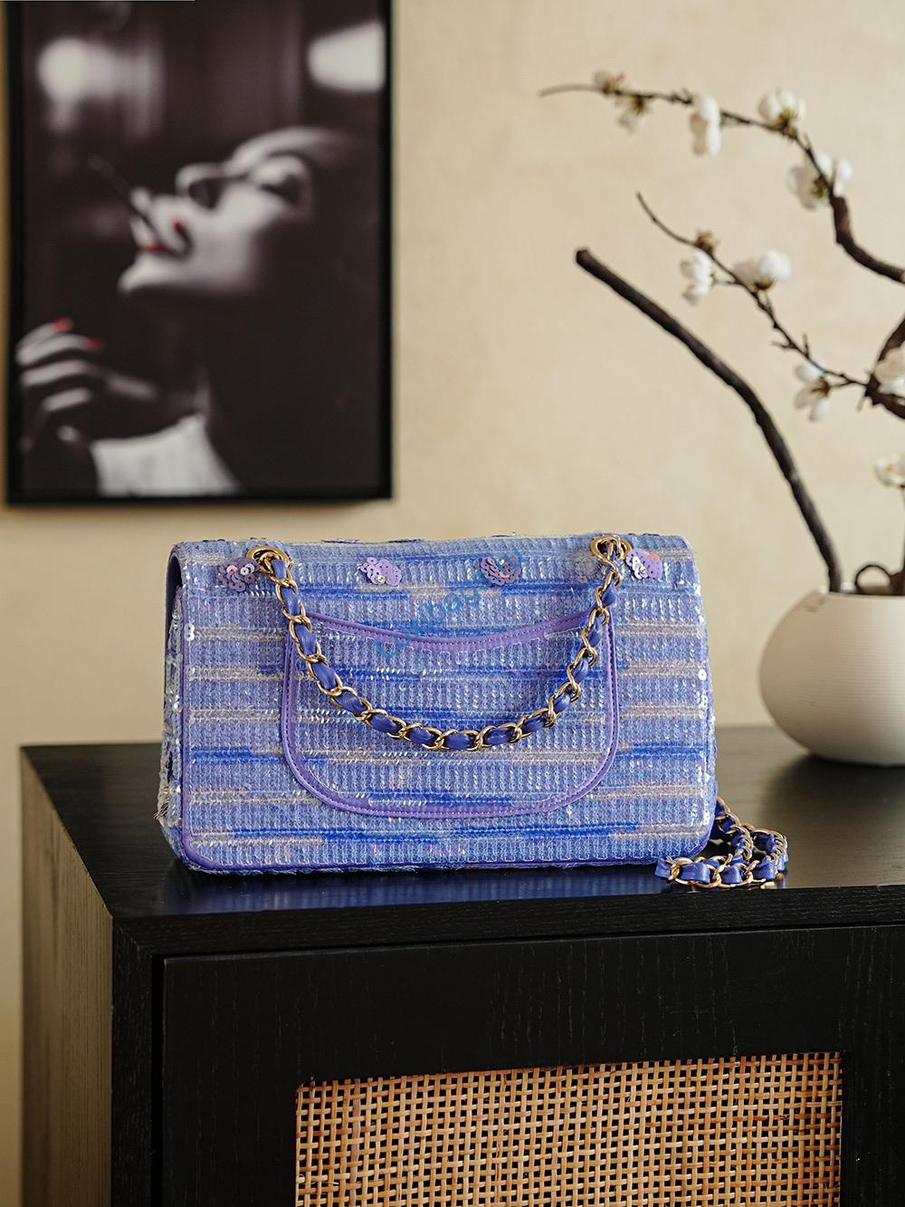 chanel a01112 violet sequins flap classic 11.12 handbag purple 2 Chanel A01112 Violet Sequins Flap Classic 11.12 Handbag Purple | chanel a01112 violet sequinsflap classic 11 12 handbag purple 03
