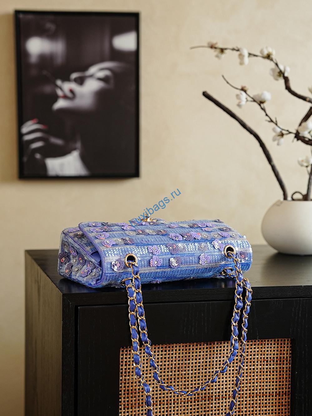 chanel a01112 violet sequins flap classic 11.12 handbag purple 5 Chanel A01112 Violet Sequins Flap Classic 11.12 Handbag Purple | chanel a01112 violet sequinsflap classic 11 12 handbag purple 06