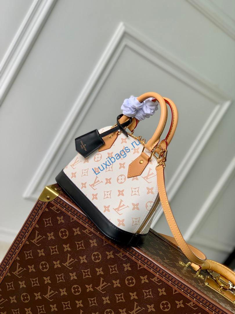 louis vuitton lv m46922 monogram dune alma bb bag white & black 1 Louis Vuitton LV M46922 Monogram Dune Alma BB Bag White & Black | louis vuitton lv m46922 monogram dune alma bb bag white black 02