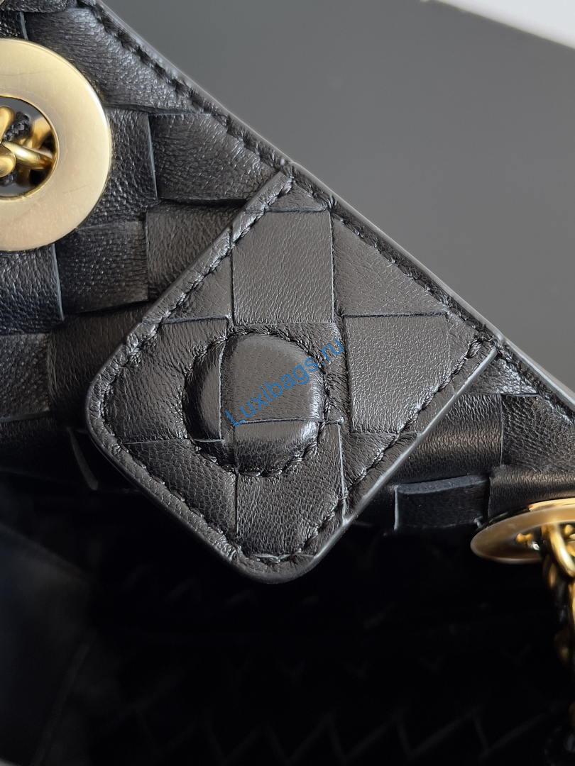 Bottega Veneta BV 817175V4SC59104 Small Parachute Chain Black | bottega veneta bv 817175v4sc59104 small parachute chain 024