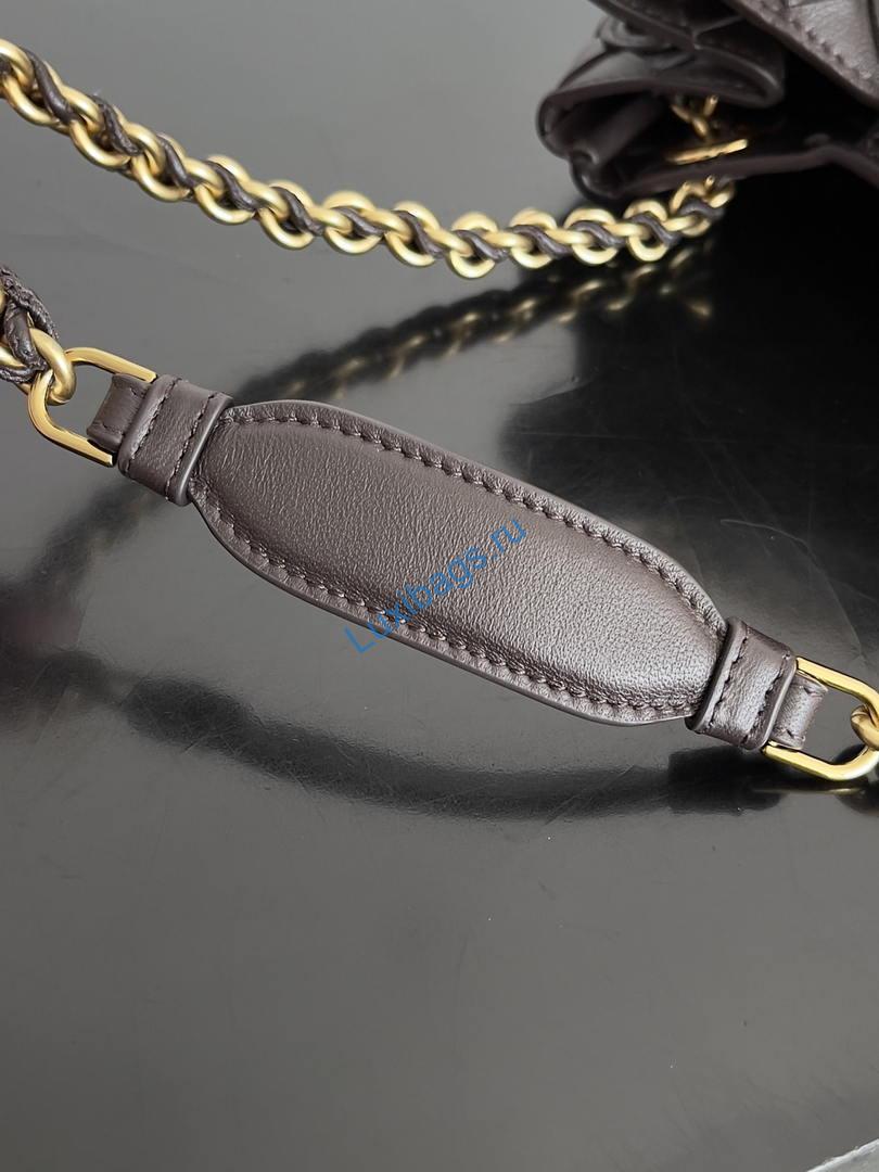 Bottega Veneta BV 817175V4SC59104 Small Parachute Chain Dark Brown | bottega veneta bv 817175v4sc59104 small parachute chain 040