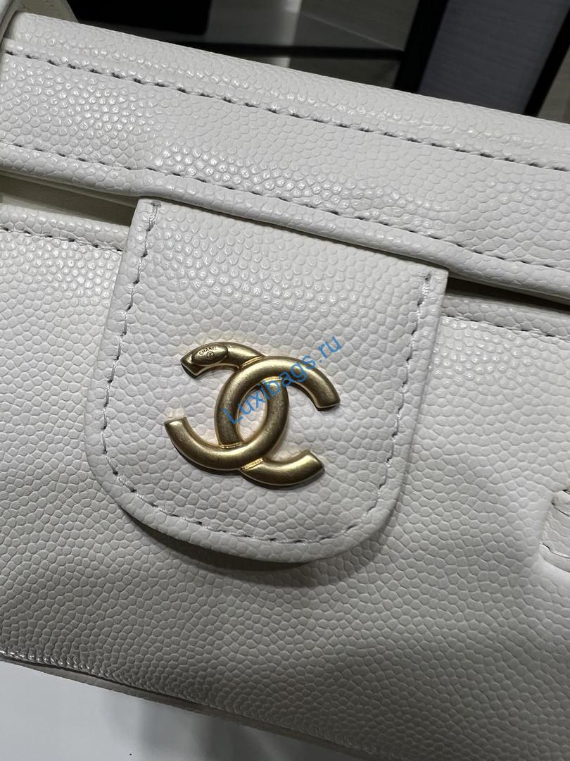 Chanel AP5067 26SS Long Vanity with Leather Strap Grained Shiny Calfskin & Gold-Tone Metal White | chanel ap5067 26ss long vanity with leather strap grained shiny calfskin gold tone metal white 04