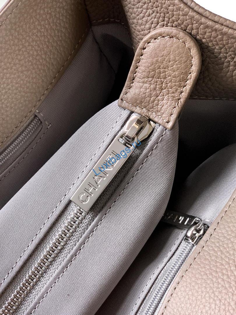 chanel as6055 cerf leather exterior small tote bags gray 5 Chanel AS6055 Cerf Leather Exterior Small Tote Bags Gray | chanel as6055 cerf leather exterior small tote bags bag 015