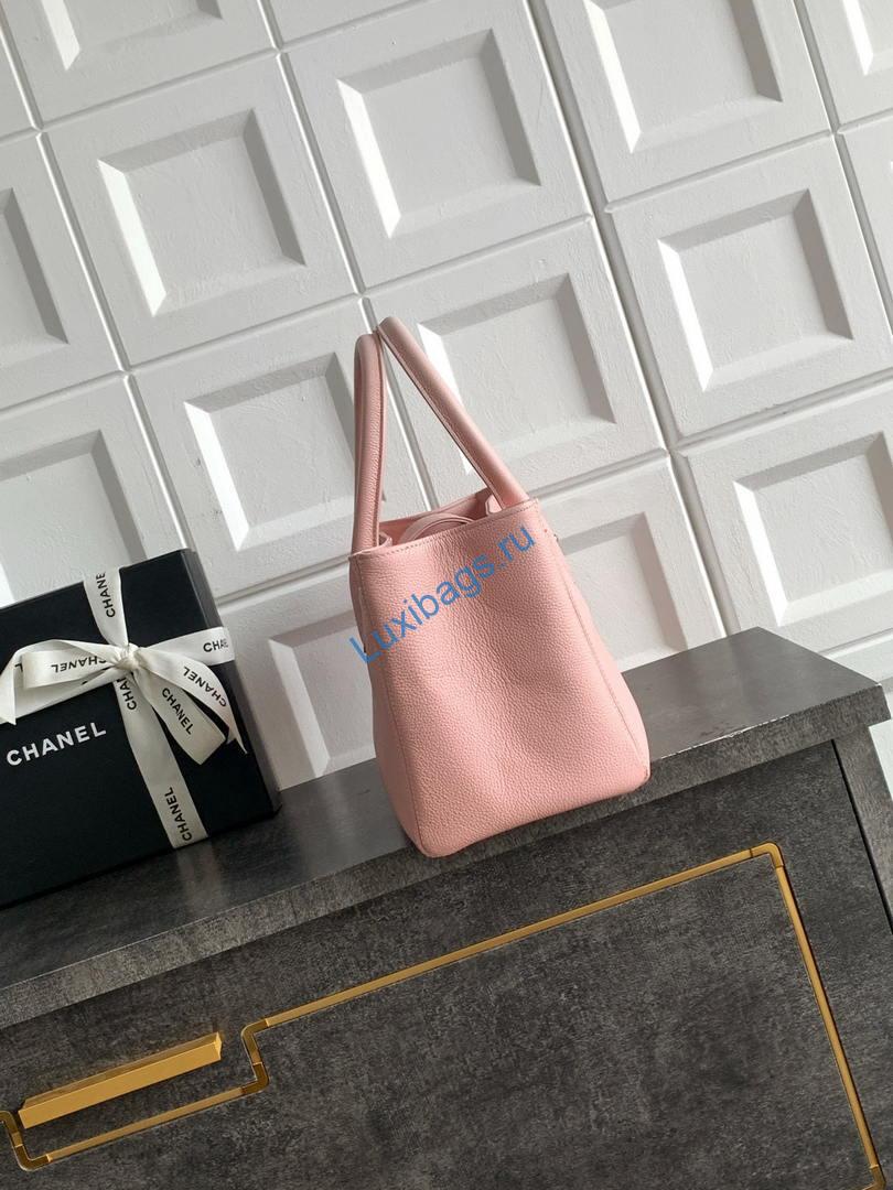Chanel AS6055 Cerf Leather Exterior Small Tote Bags Bag Pink | chanel as6055 cerf leather exterior small tote bags bag 029