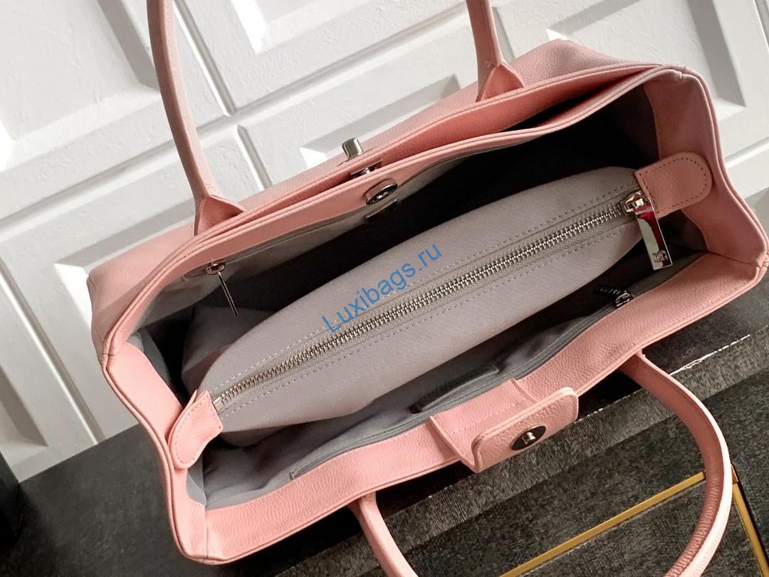 Chanel AS6055 Cerf Leather Exterior Small Tote Bags Bag Pink | chanel as6055 cerf leather exterior small tote bags bag 035