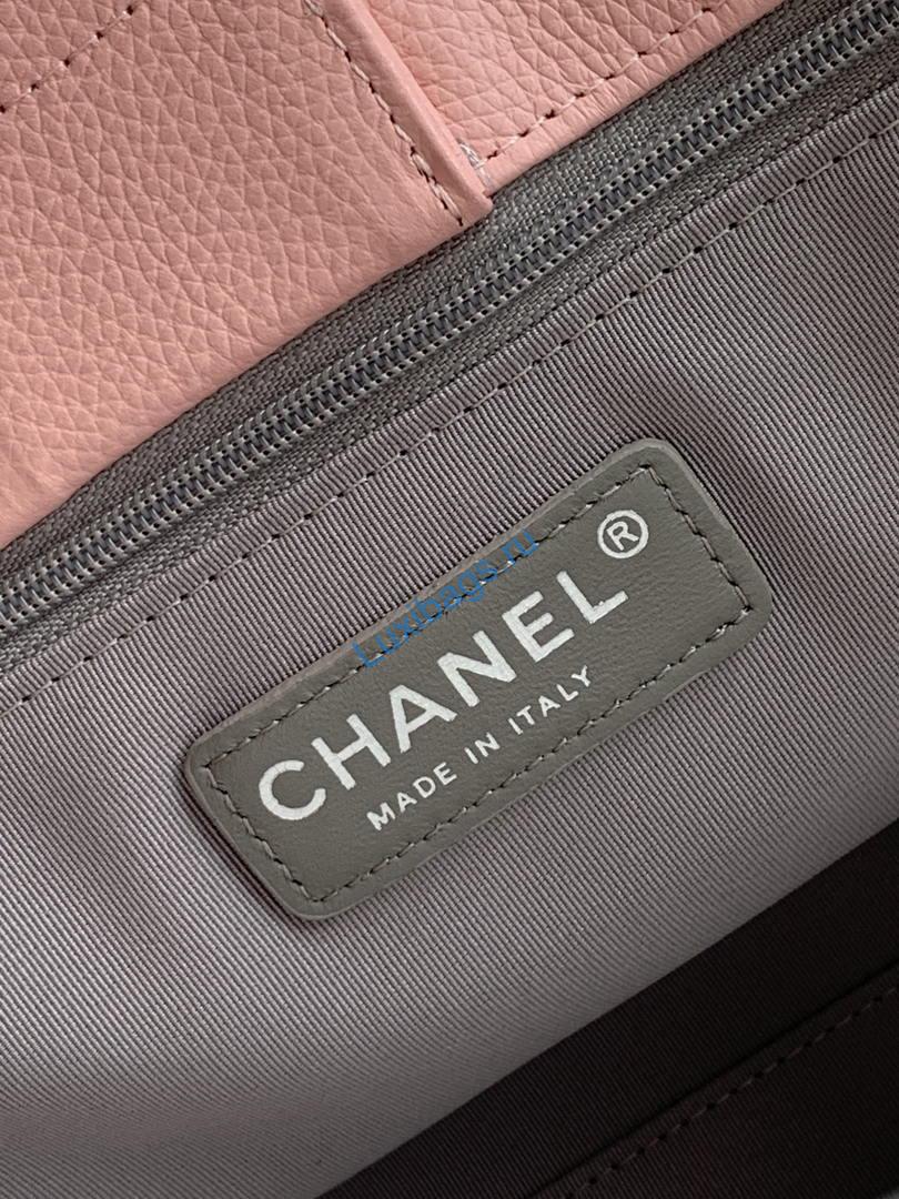 chanel as6055 cerf leather exterior small tote bags bag pink 8 Chanel AS6055 Cerf Leather Exterior Small Tote Bags Bag Pink | chanel as6055 cerf leather exterior small tote bags bag 036