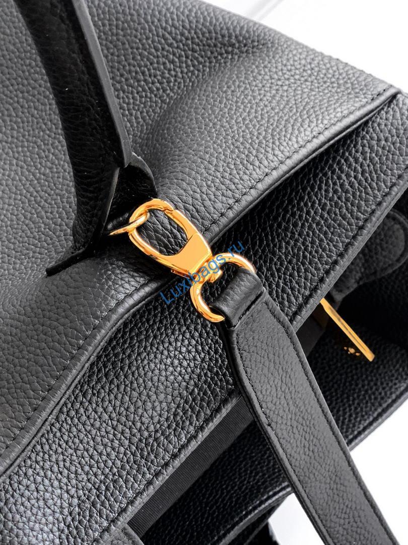 Chanel AS6056 Cerf Leather Exterior Medium Tote Bags Black Gold | chanel as6056 cerf leather exterior medium tote bags black 15