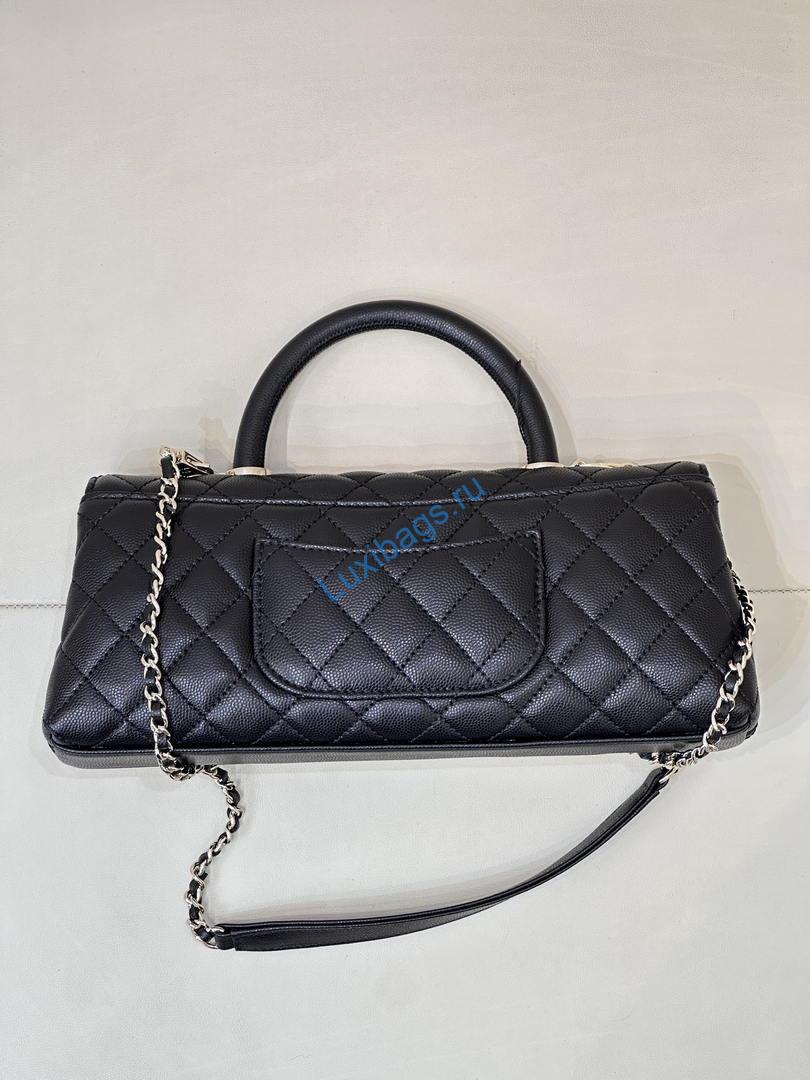 Chanel AS6091 Maxi Flap Bag with Top Handle Goatskin & Gold-Tone Metal Black | chanel as6091 maxi flap bag with top handle goatskin gold tone metal black 07